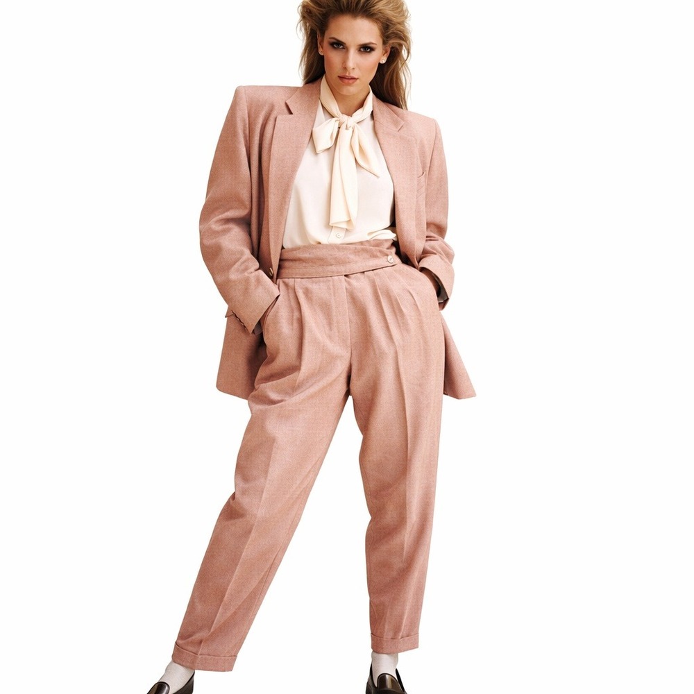 80s VTG High Waist Pleated Wide Leg Counterparts Pants Women's Small/6 cropped
